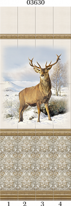 Панель ПВХ фотопечать 3D Panda Вокруг света 2700х250 мм