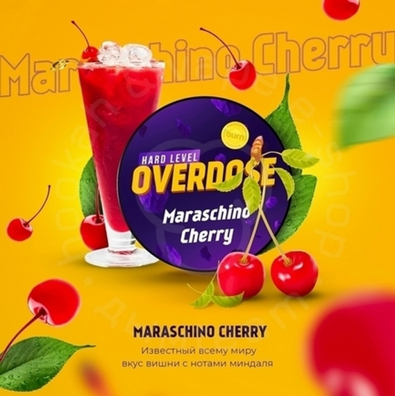Табак для кальяна Overdose Maraschino Cherry (Коктейльная вишня), 25 гр.
