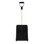 Лопата для уборки снега полипропиленовая, 275х365х870 мм, деревянный черенок, Sparta