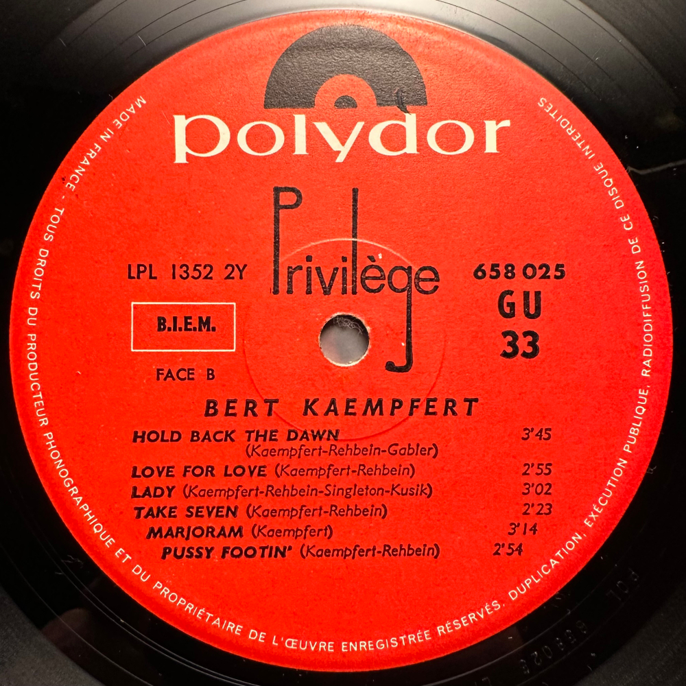 Bert Kaempfert & His Orchestra - Hold Me (Франция 1969г.)