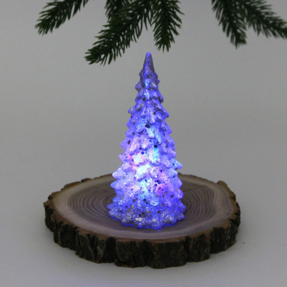 Сувенир с подсветкой «Волшебная красавица» 12 см, Серебро (работает от батареек LR44*3)