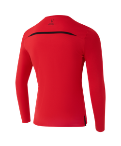 Футболка судейская с длинным рукавом DIVISION PerFormDRY Referee LS Tee, красный