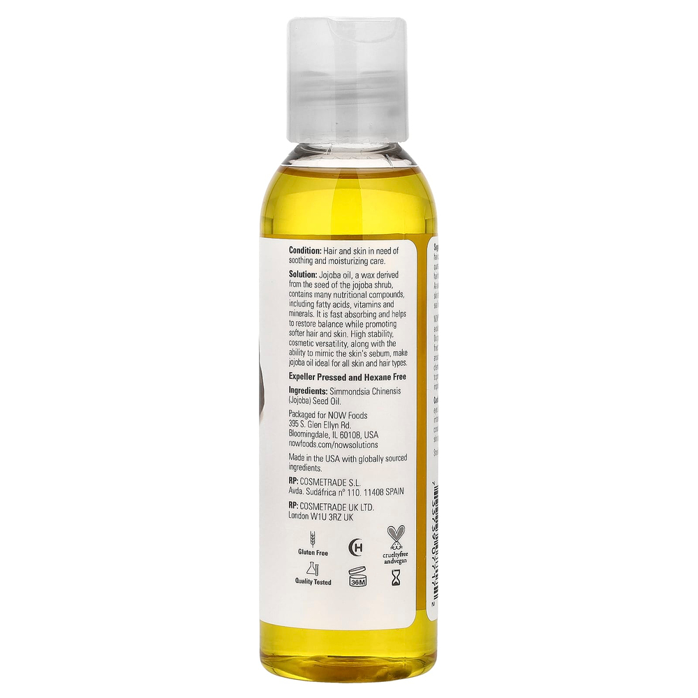 NOW Foods, Решения, масло жожоба, 118 мл