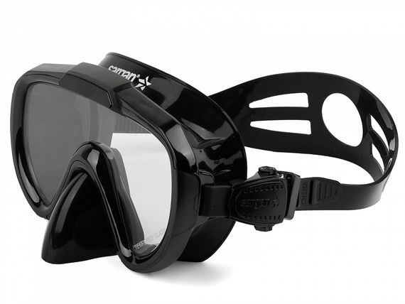 Набор маска+трубка в сумке Sargan Дайва-С черный/черный