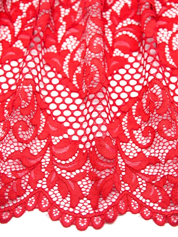 03-117 Кружево эластичное, 22 см, красный 100