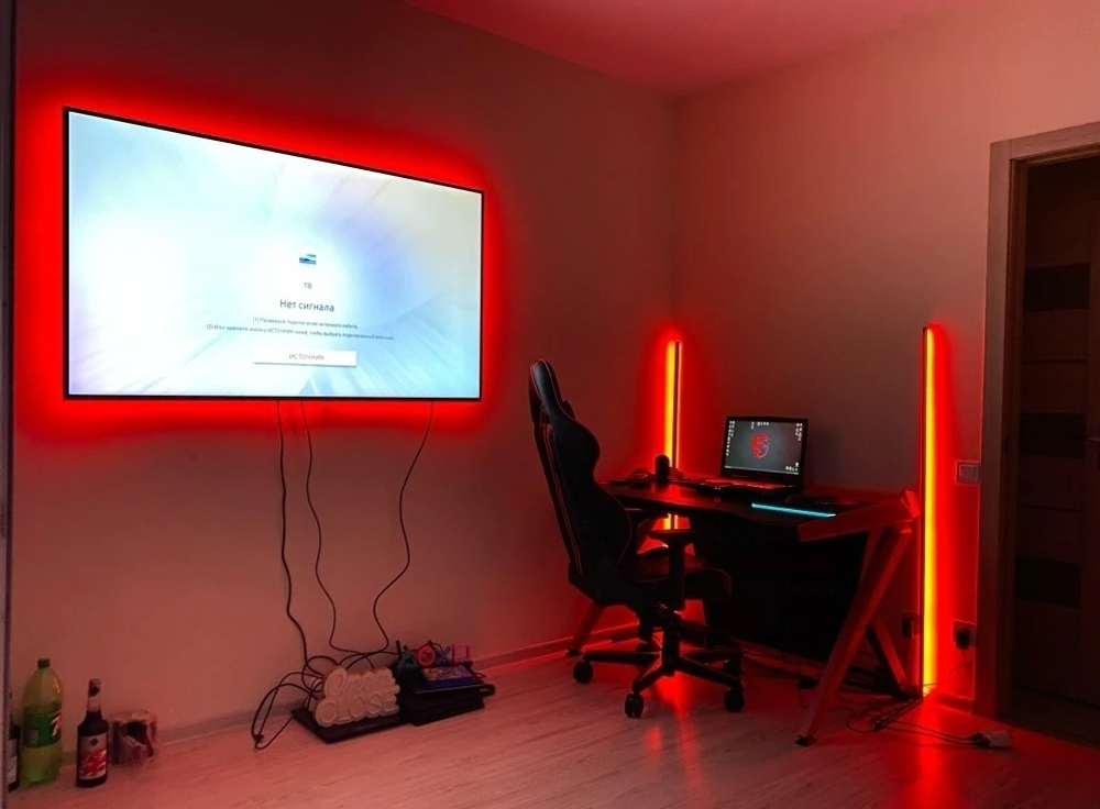 Угловая лампа цветная RGB торшер