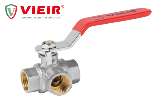 Кран шаровой трехходовой 1"  ViEiR (36/6шт)
