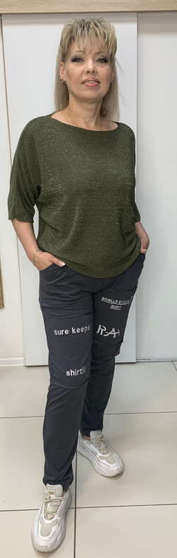 Нарядный итальянский  блузон с люрексом