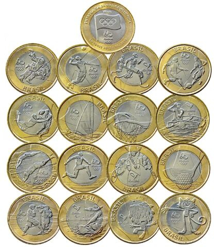 Бразилия 1 реал, 2012-2016 XXXI летние Олимпийские Игры UNC