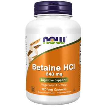 Now Foods Betaine HCI 648 mg 120 veg capsules, Бетаин HCL