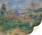 "Пейзаж", Ренуар П., картина для интерьера (репродукция) Настене.рф