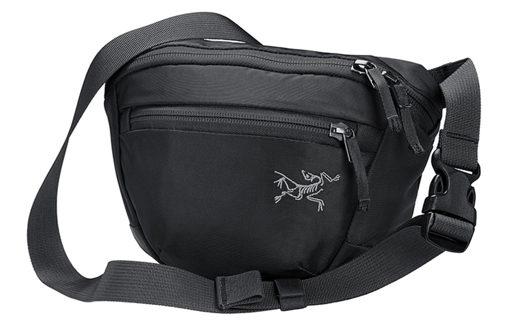 Arcteryx 2.5L Crossbody Outdoor Bag Nylon Black Men"s