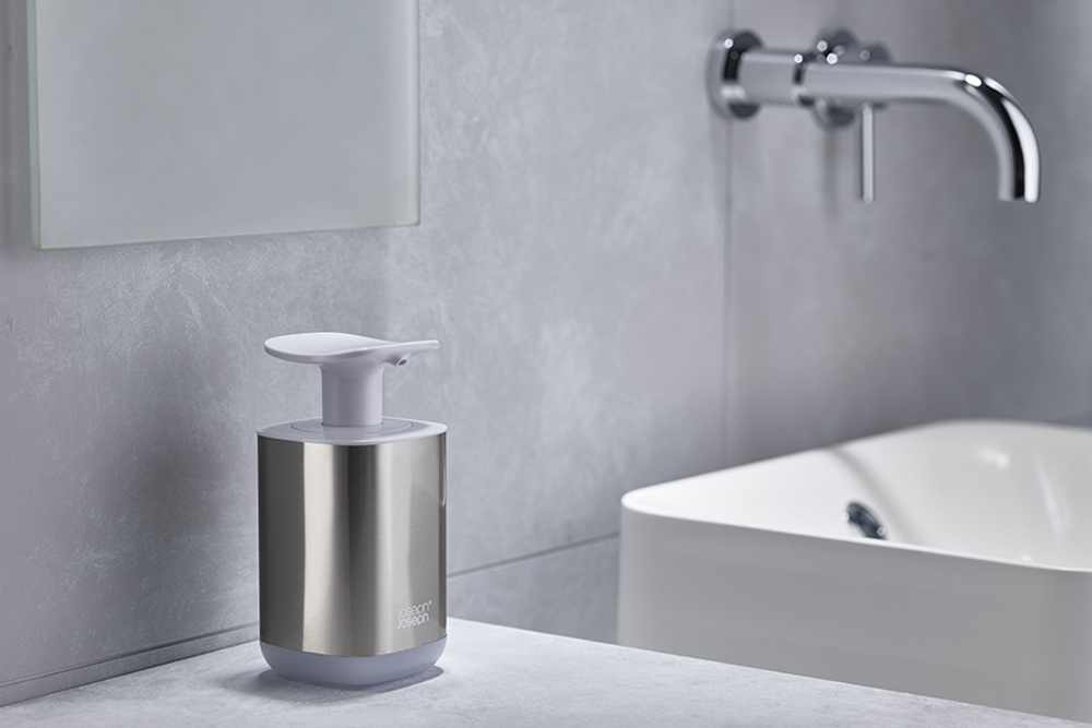 Диспенсер для мыла presto steel, 350 мл, белый