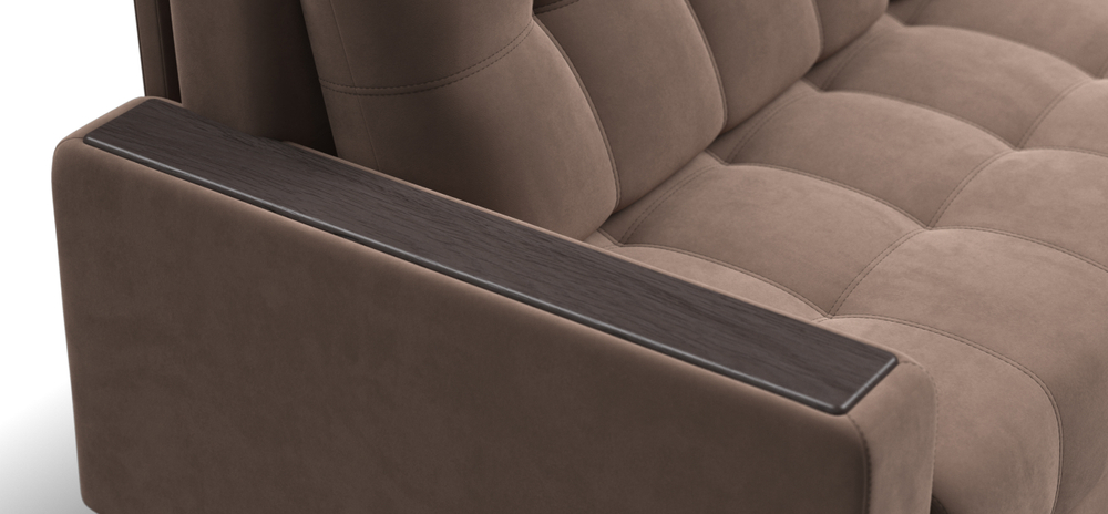 Диван Босс Велюр Монолит мокко