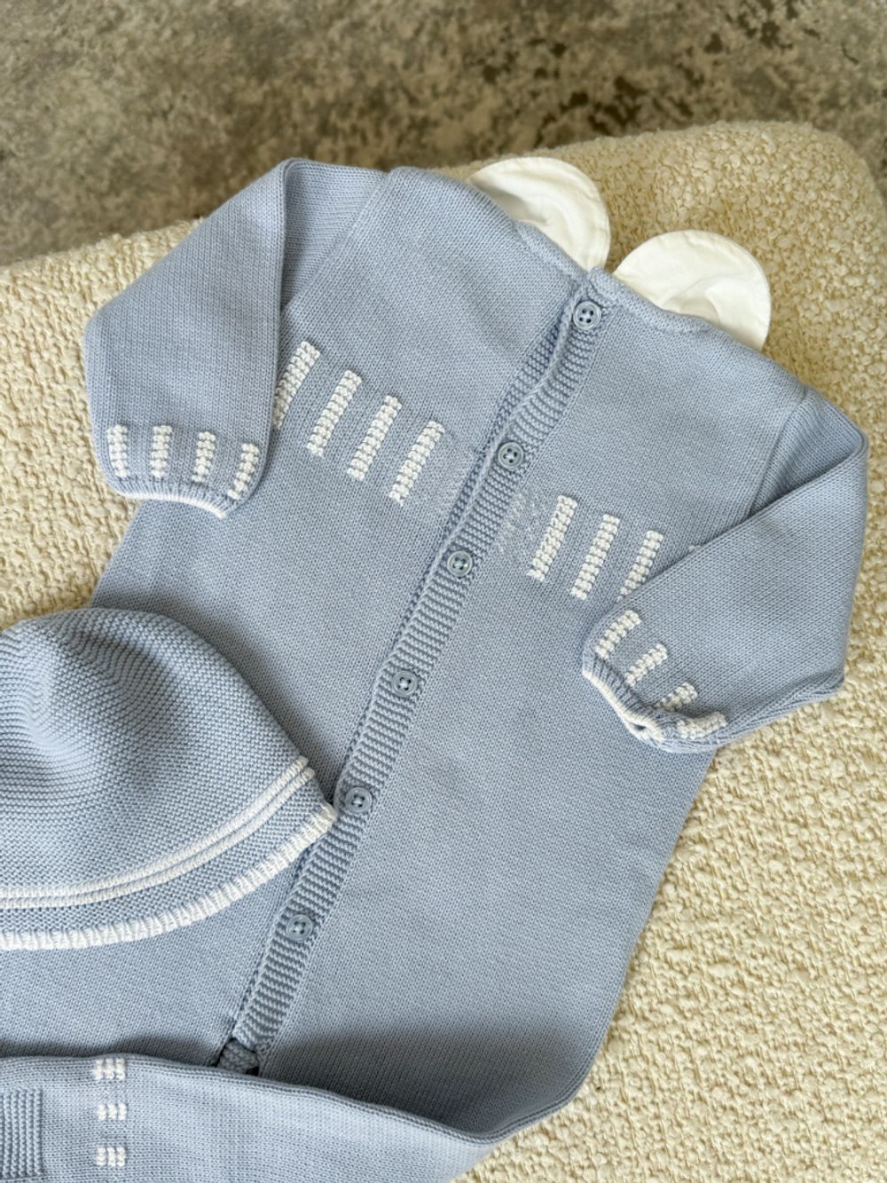 Новый трикотажный комбинезон слип с шапочкой Paz Rodriguez, 56