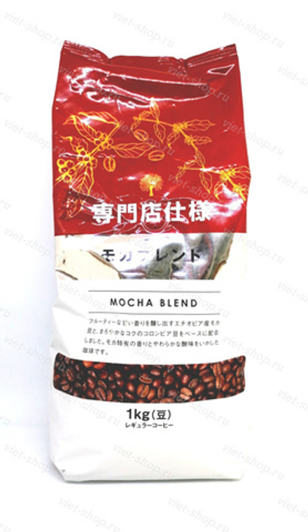 Японский зерновой кофе Mocha blend, 1 кг.