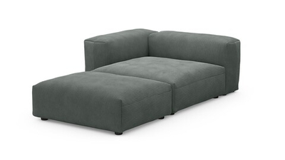 Оттоманка Фиджи Cilium Grafit 137*221*62 см, Серый Вельвет Нераскладной Фиеста