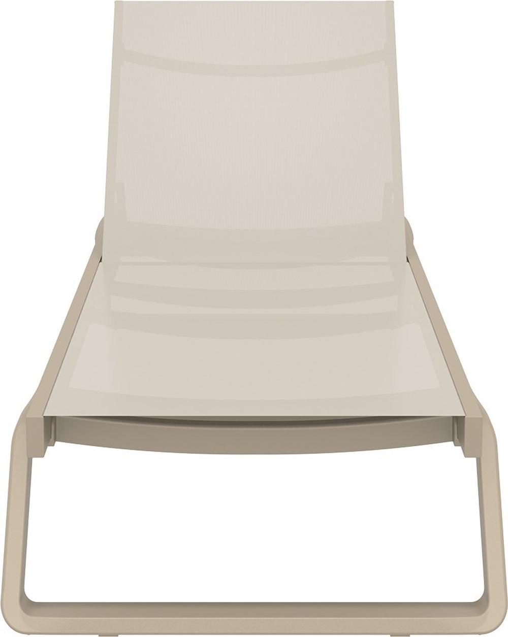 Шезлонг-лежак металлический Siesta Contract Tropic, бежевый