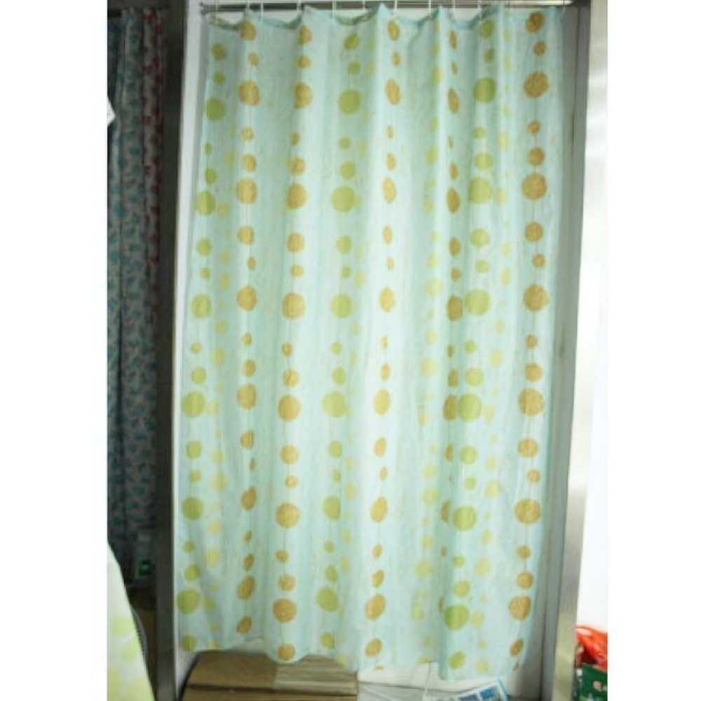 Штора для ванной комнаты полиэстер эконом 180*200 с кольцами Круги YQL-1310