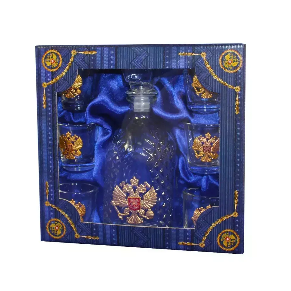 Набор Графин+стопки (Герб России)
