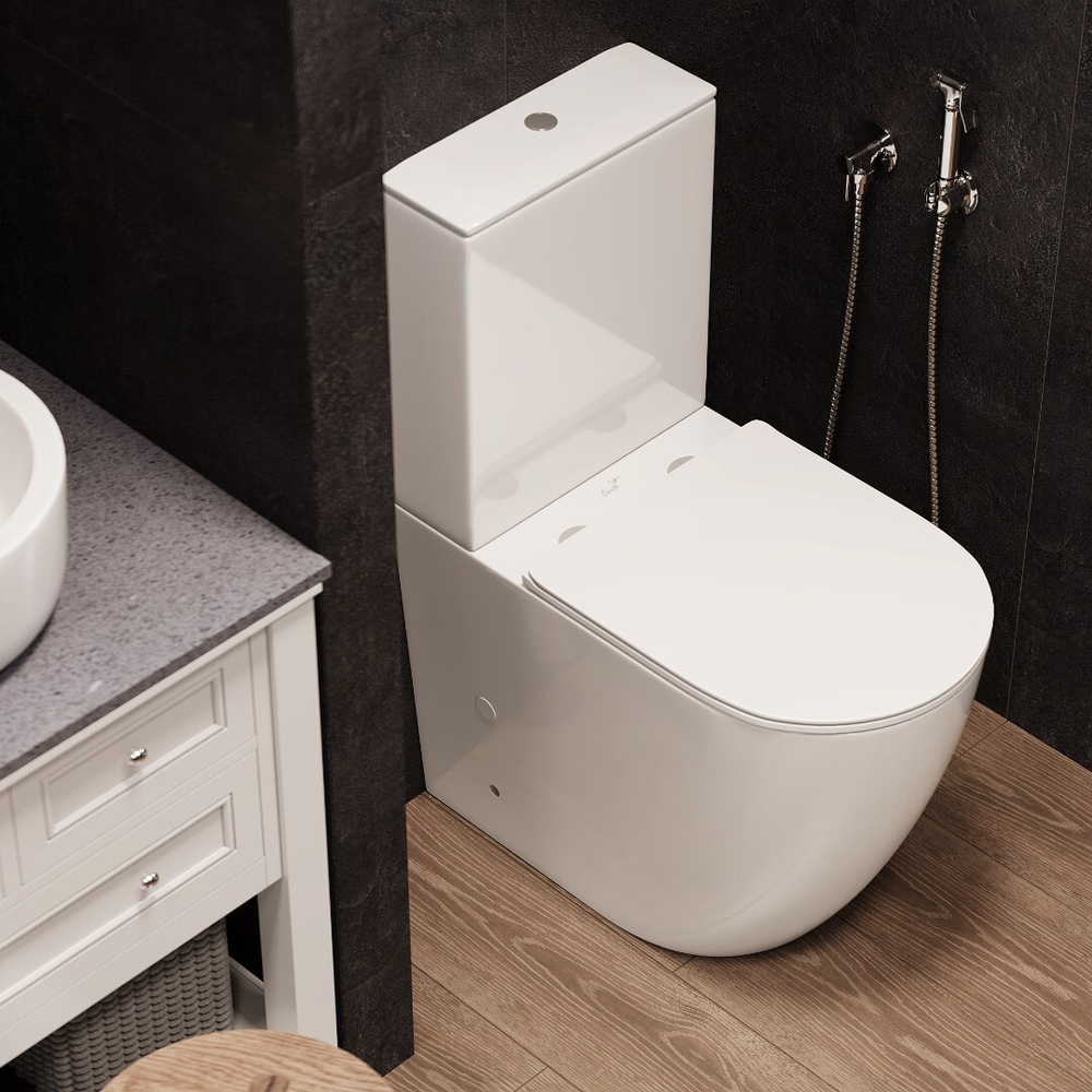 Унитаз BELLA напольный безободковый высокий Ceruttispa CT8709 (620х385х920)