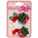 Резинки для волос детские 2шт. «Новогодняя Сказка - Ёлочки», цвет красный, d-9см