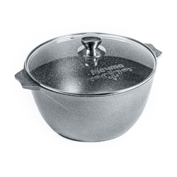 Кастрюля алюминий, антиприг, 10 л, с крыш, Мечта, Гранит, 410701
