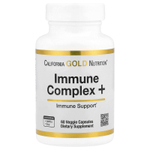 California Gold Nutrition, Immune Complex+, комплекс для укрепления иммунитета с витаминами A, C и D, цинком и селеном, 60 растительных капсул