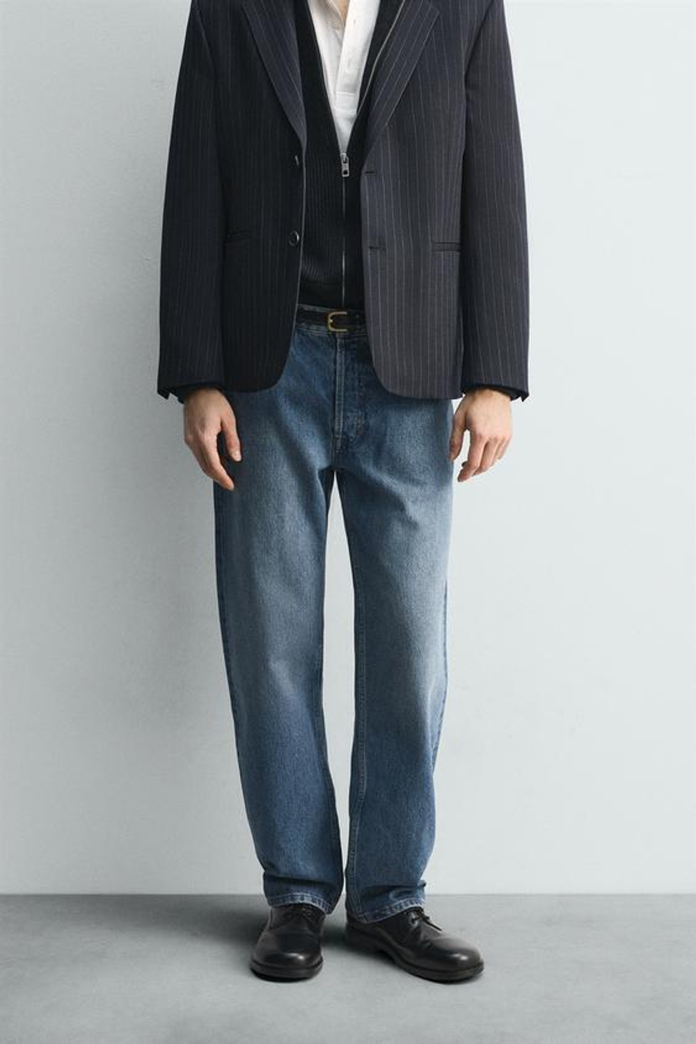 ZARA ДЖИНСЫ STRAIGHT FIT LIMITED EDITION, ВЫЦВЕТШИЙ СИНИЙ