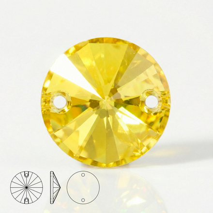 Пришивные стеклянные стразы (Citrine) Rivoli