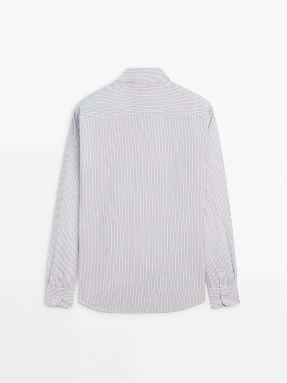 Massimo Dutti Рубашка классического кроя в полоску,  синий