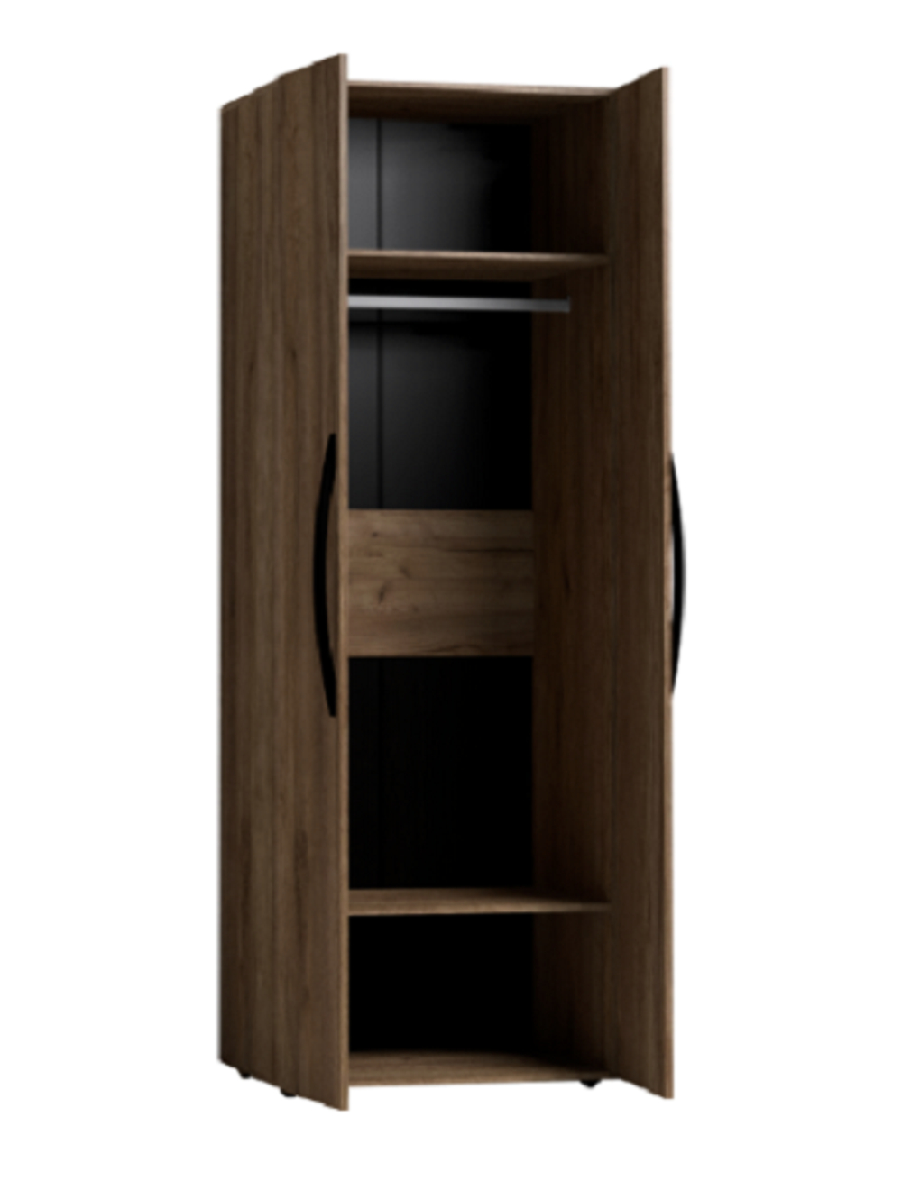 Шкаф для одежды с зеркалами Nature 54, дуб табачный