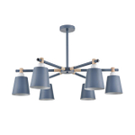 8098/6C MODERNI LN26 344 синий/синий металл, дерево/металл Люстра потолочная Е27 6*60W 220V ROSALINA