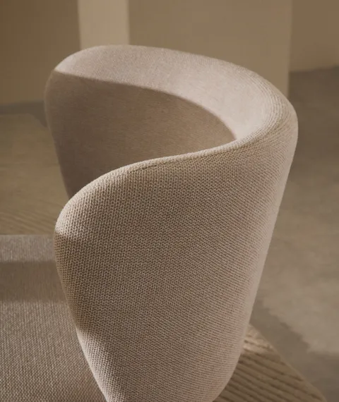 Стул Ciselia бежевый шенилл с бежевыми ножками