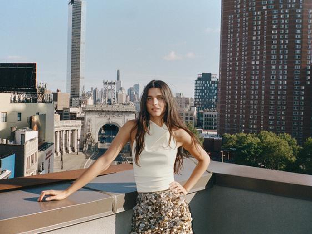 ZARA МИНИ-ЮБКА С ПАЙЕТКАМИ, ЗЕЛЕНОВАТЫЙ