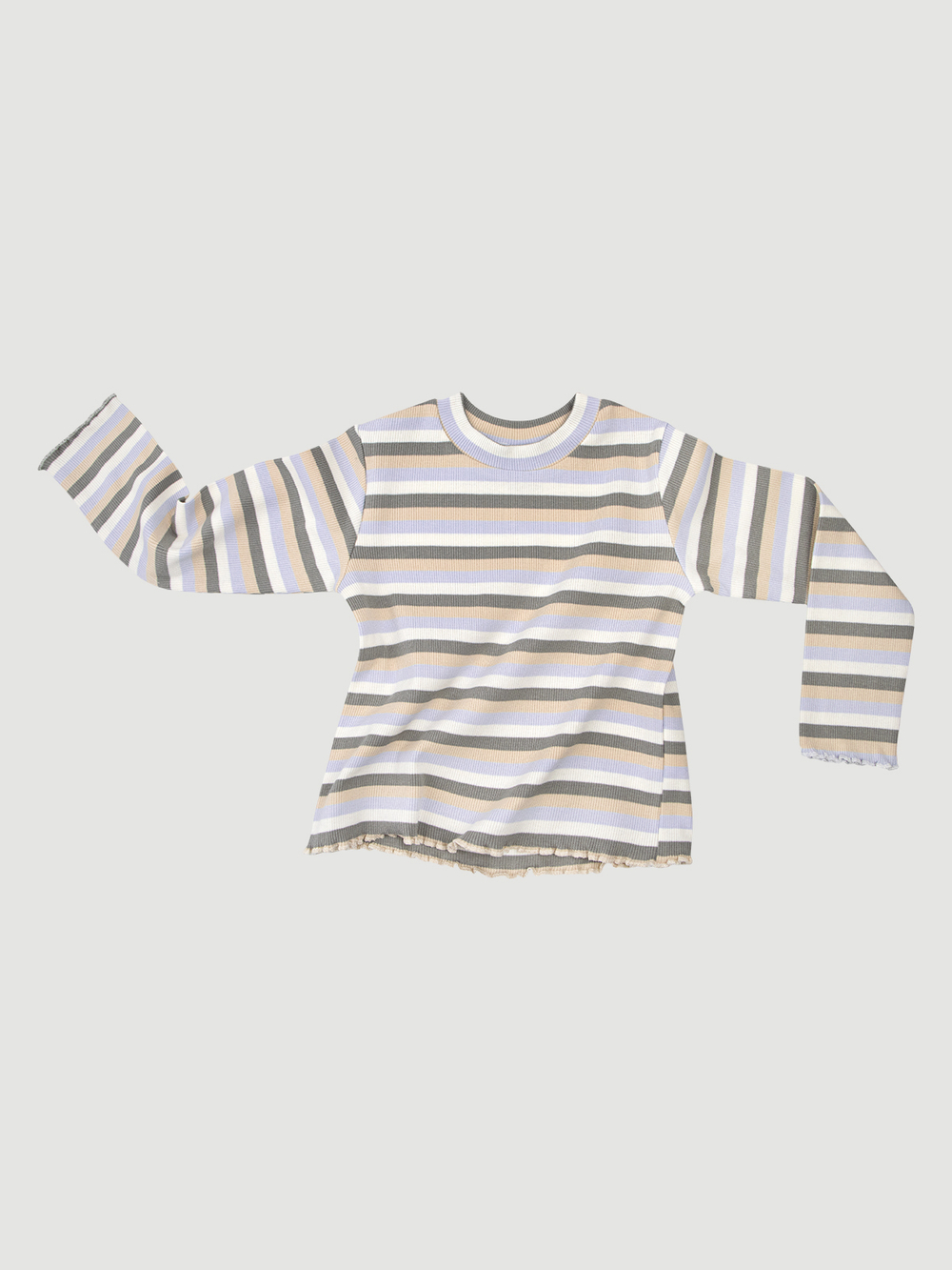 Лонгслив Mjölk Полоска серая