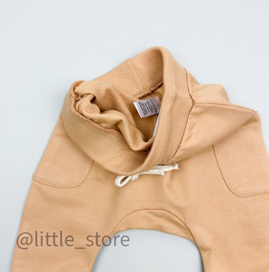 Штаны из футера "Мир животных" итальянский песок