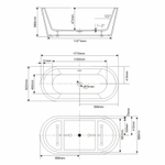 Акриловая ванна Swedbe Vita 172x82 8800 без гидромассажа