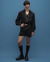 Черная жаккардовая рубашка 