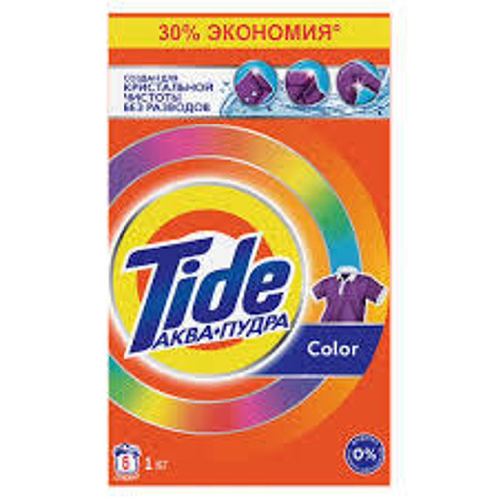 Стир.порошок Тайд 1кг Аква-Пудра Колор кор.