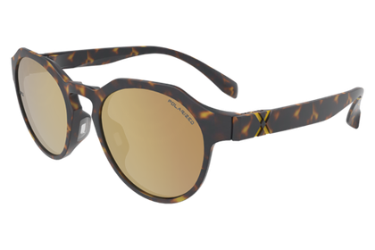 Спортивные очки HILX Feral Matt Demi / Gold Mirror Polarized Lens