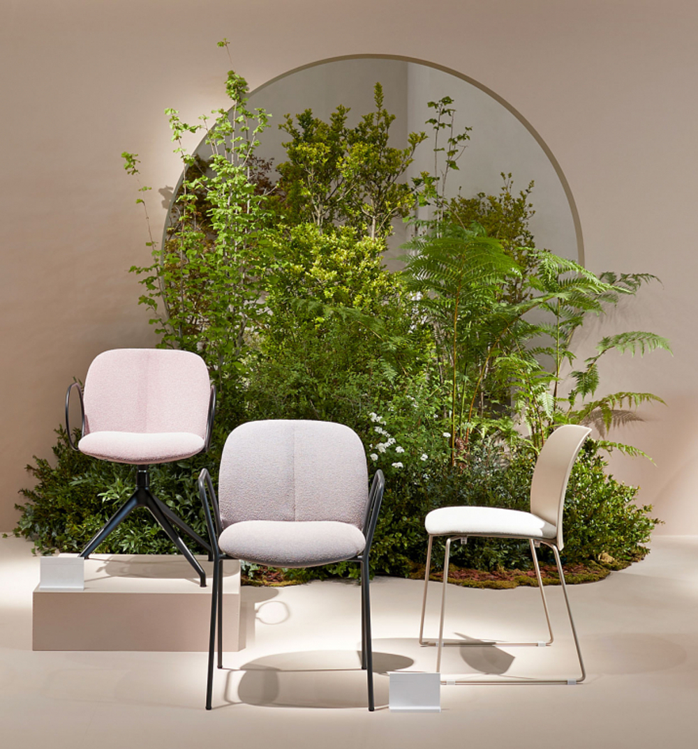 Стул пластиковый на полозьях с подушкой Scab Design Mentha Go Green, тортора