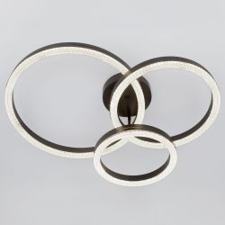 Светильник потолочный светодиодный ЭРА Модерн Bloom CLL-1-110W 3K-6K RC BK с ДУ черный | Светильники SPB-6 с ДУ