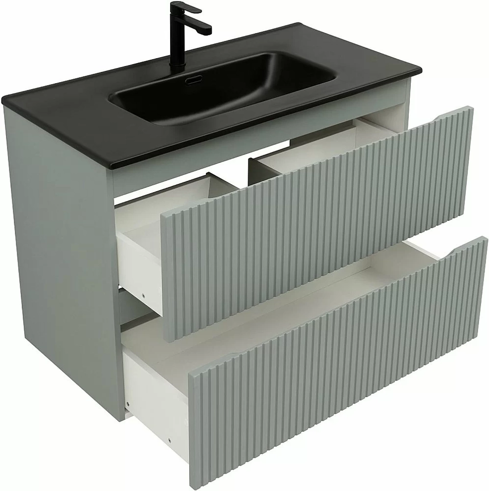 Тумба с раковиной Aquanet Джейн (Flat) 335435/329256 90 мисти грин