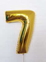 FM Шар 40" / 102 см "Цифра 7" Золото (БГ-60)