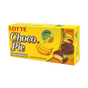 ПЕЧЕНЬЕ ЛОТТЕ COOKE PIE С АРОМАТОМ БАНАНА 168ГР