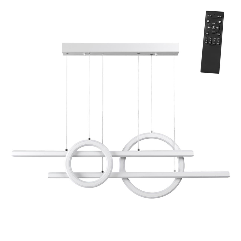 359182 OVER NT23 314 белый Светильник подвесной диммируемый, в комплекте пульт ДУ IP20 LED 4000К 116W 220V ONDO