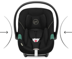 Коляска Cybex Balios S Lux TPE complete Aton S2 Moon Black 3 в 1 Stormy Blue с дождевиками