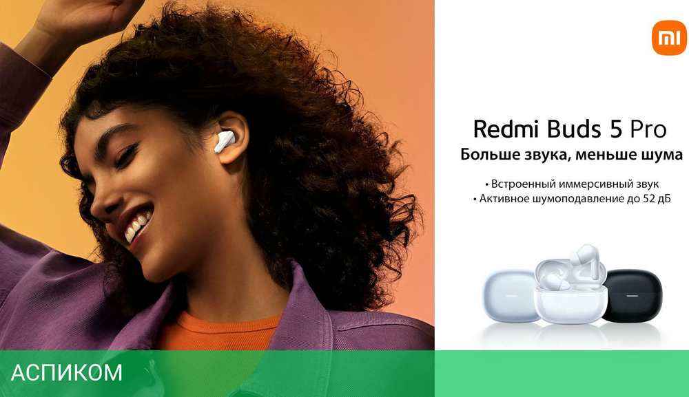 Наушники Xiaomi Redmi Buds 5 Pro Aurora Purple M2317E1 (BHR7799GL)