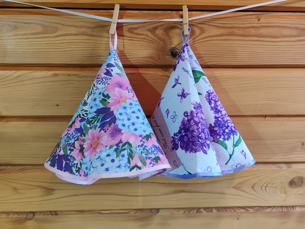 Полотенце кухонное, круглое, 2 шт, вафельное полотно